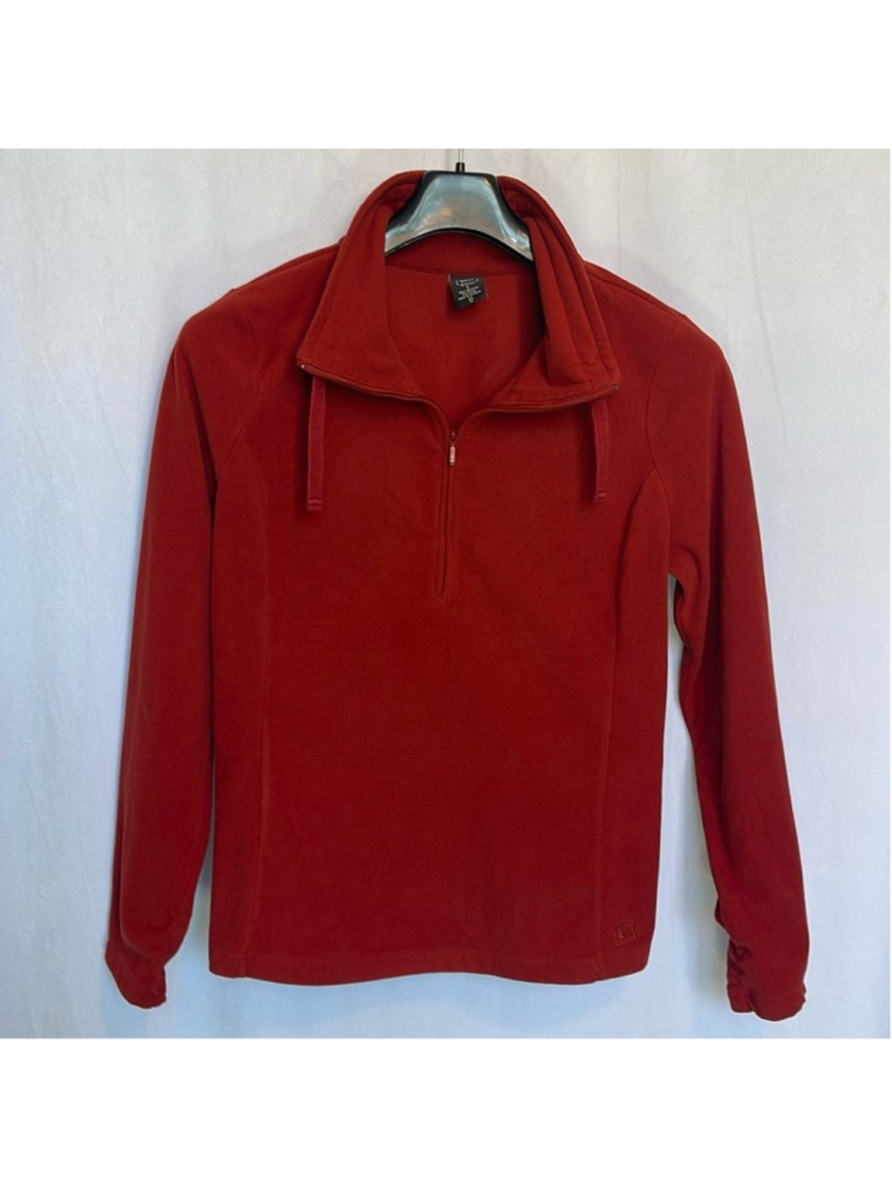 REI Quarter Zip Pullover Fleece Women's Size L Burnt Orange Outdoor Gorpcore